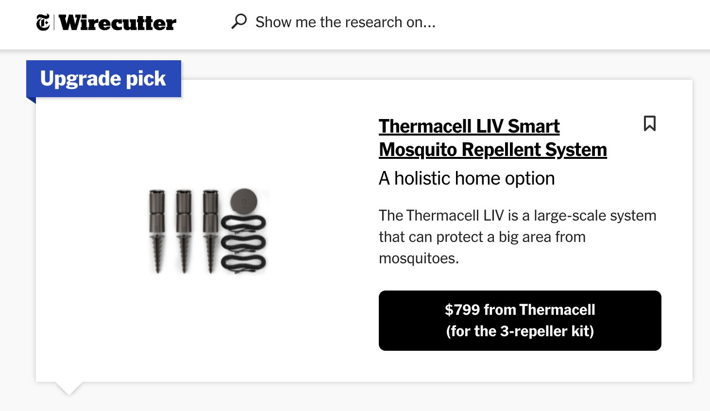 Fancy $800 mosquito repeller